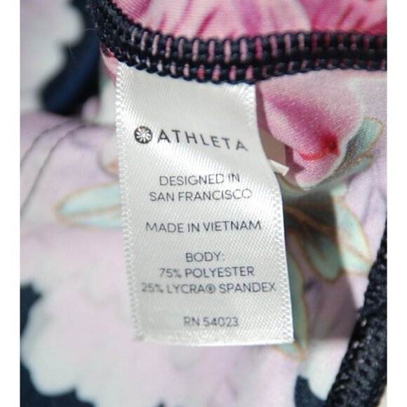 Athleta Athletic Size M Run Free Garden Party 7/8 Ankle Tight Yoga Pants Floral - Picture 8 of 9